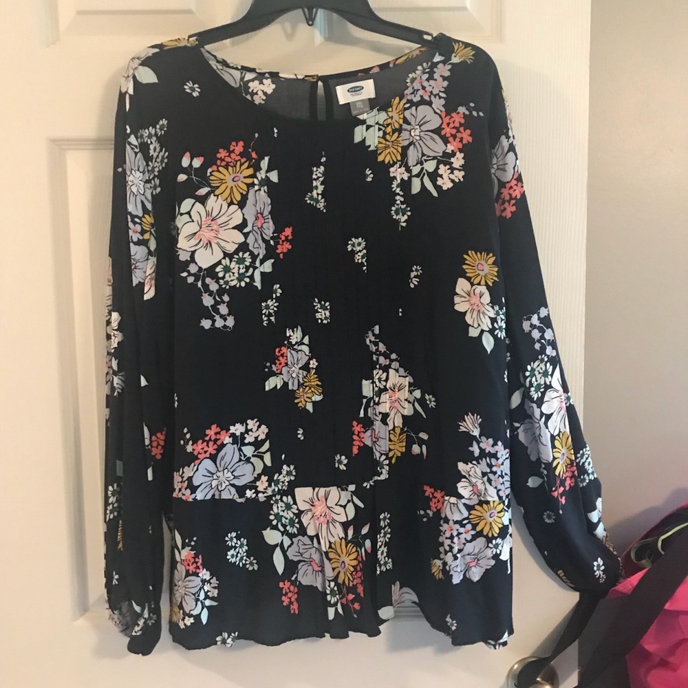 Black Floral Peplum